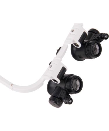 Head Mount 2 LED Lights Magnifying Glass Hands Free Bracket Magnifier 8X 15X 23X Dual-Lens Eye Loupe Magnifier for Electronics Jeweler Watch Repair Mg-46 - Buy Online on GoSupps.com