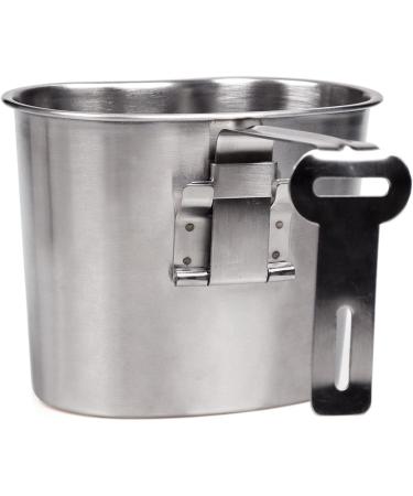 Goetland Stainless Steel WWII US Military Canteen Kit 1QT with 0.5QT Cup and Nylon Cover - Buy Online on GoSupps.com