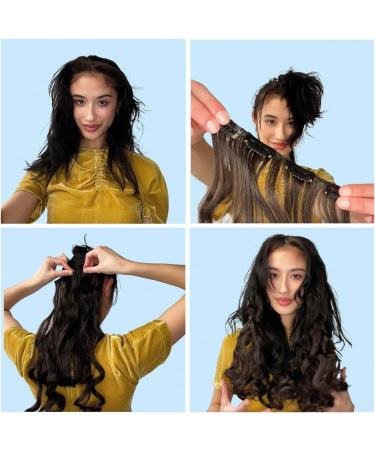 CAISHA XL 18" 7 Pieces Set CLIP IN EXTENSIONS Hairpiece Wavy Black CE1-1 black #1 CE1-1 - Buy Online on GoSupps.com