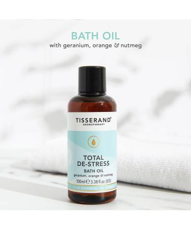 Tisserand De Stress Bath Oil 200g - Relaxing Essential Oil for Stress Relief | Buy Internationally - Buy Online on GoSupps.com