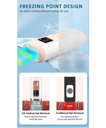IPL Laser Hair Removal Device with Ice Cooling Painless System 5 Energy Levels - Buy Online on GoSupps.com