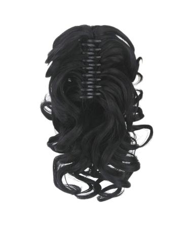 Amyseller 12-Inch Short Curly Hair Extension - Synthetic Clip-In Ponytail Braid for Women (1B) - International Shipping Available - Buy Online on GoSupps.com