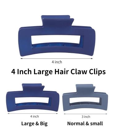 Sisiaipu 4.1 Inch Large Hair Claw Clips 12 Pcs for Thick Hair - Matte Square Hair Clips for Women and Girls - Buy Online on GoSupps.com