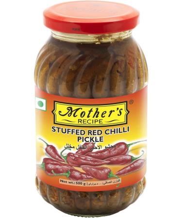 Mother's Red Stuffed Chilli Pickle 500 g (Pack of 1)