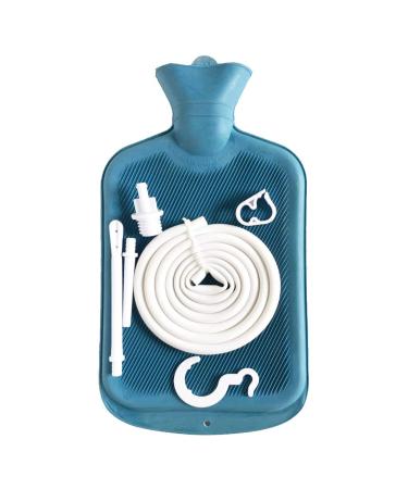 Best Colon Cleanse Enema Bag (2 Quart) Hot Water Bottle Coffee Shower Shower & Home Adult Enema Kit Blue Colon Cleanse