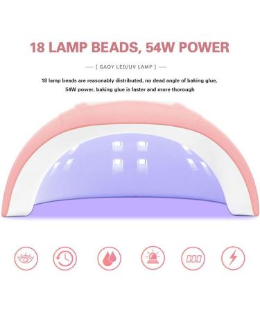 54W Pro Nail Polish Dryer Lamp - LED Gel Acrylic Curing Light with Timer | Fast Drying Manicure Tool - Buy Online on GoSupps.com