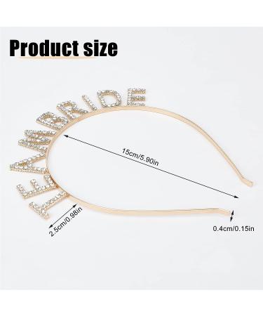 NICENEEDED Teambride Gold Headband | Bachelorette Party Bridal Crown with Sparkling Crystal Tiara - Wedding Decorations & Photo Props for Women (Style 6) - Buy Online on GoSupps.com
