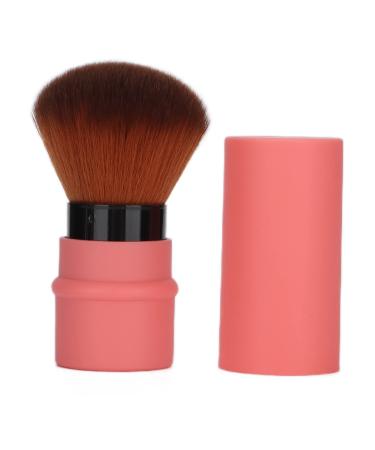 Angled Blush Brush Portable Soft Fluffy Powder Brush with Cover for Blush Bronzer Cosmetics Makeup