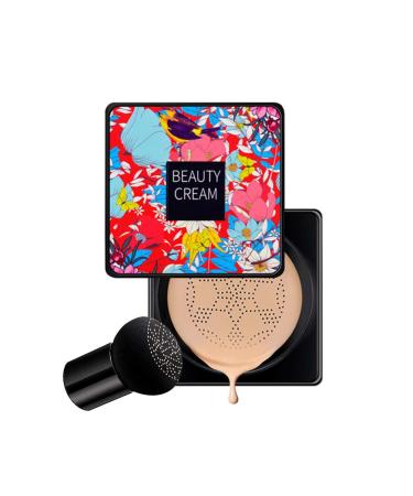 Mushroom Head Air Cushion Foundation CC Cream Water Feeling Flawless BB Cream Moisturizing Oil Control Lightweight & Smoothing Concealer (Color) Assorted Color