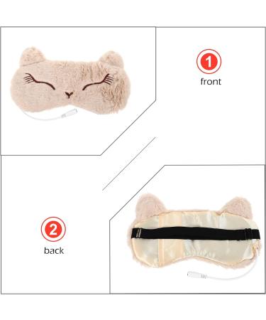 DOITOOL Heated Eye Cartoon USB Steam Warm Compress Eye Cover for Puffy Eyes - Khaki - Buy Online on GoSupps.com