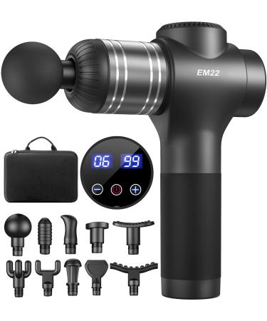 Massage Gun Deep Tissue Muscle Massager Percussion Massage Gun for Athletes, Grey