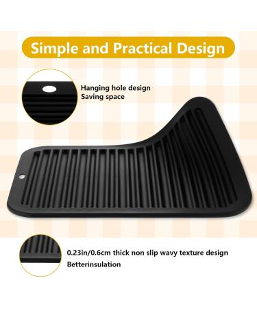 Large Heat-Resistant Styling Mat - 12x9 Silicone Flat Iron & Curling Iron Mat for Travel & Salon - Perfect for Hair Tools & Appliances Black - Buy Online on GoSupps.com
