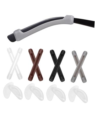 Osaladi schnapps glass 24 pairs of nose pads transparent silicone matt gray glasses black glasses glasses glasses peak sleeves glasses nasal pillows glasses pads clear glasses pads for the