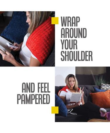 Electric Heating Pad for Back Pain and Cramps Relief - 2 Hour Auto Off - 24 x 12 - Moist Heat, Adjustable Settings - Fast Heating - Buy Online on GoSupps.com