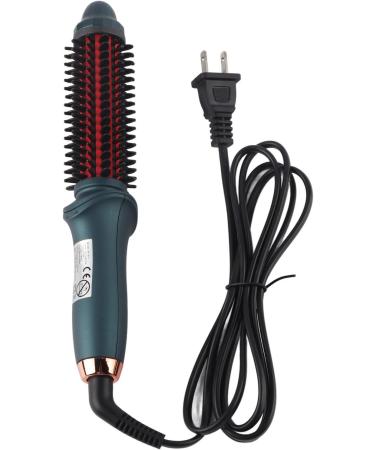 Best 2 in 1 Hair Curler & Straightening Brush - Portable Electric Thermostatic Hair Tool - Green US Plug 110V - Dual Purpose for Beautiful Curls & Straight Hair - Buy Online on GoSupps.com