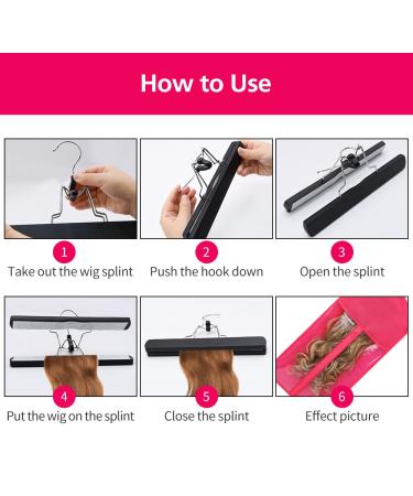 Hair Extension Storage Bag 10 Pack - Portable Holder with Hanger for Human Hair - Dustproof & Transparent Zip Up Closure - Store & Style Extensions Easily - Buy Online on GoSupps.com