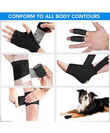 Jbnmvc 14Pcs Adhesive Bandage Wrap Breathable Cohesive Tape Non Woven FirstAid Tape for Ankle Sprains & Swelling Easy to Use - Buy Online on GoSupps.com