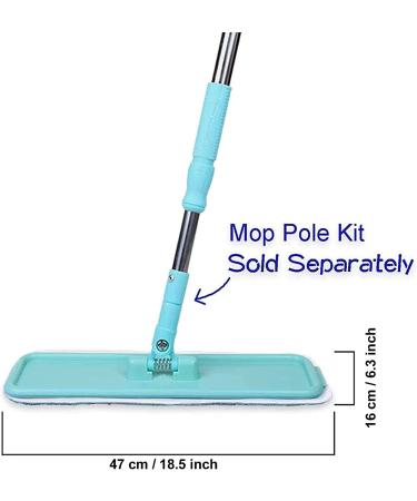 6 Pack Microfiber Replacement Mop Pads 18x6 - Reusable Wet & Dry Floor Cleaning Refills - Home & Commercial Use - Blue - Buy Online on GoSupps.com