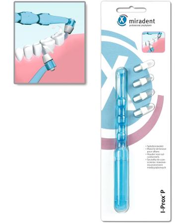 Miradent I-Prox P Set Holder Blue - 4 Sulkus Brushes for Precise Interdental Cleaning | Ergonomic Handle & Storage | Ideal for Brackets & Dentures - Buy Online on GoSupps.com