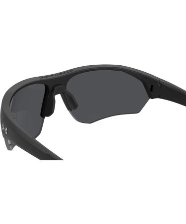 Under Armour Adult UA Playmaker Wrap Sunglasses - Matte Black/Grey - 72mm - Buy Online on GoSupps.com