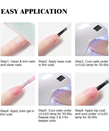 Vnicesli 2 Pack Black White Gel Nail Polish Kit Soak Off LED Nail Gel Polish Set Nail Lacquer Nail Art Manicure Salon DIY at Home Christmas Gifts Decoration - Buy Online on GoSupps.com