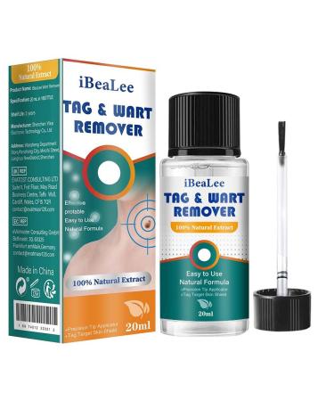 Wart Remover Liquid - Maximum Strength Formula for Rapidly Removing Plantar Warts and Common Warts Safe Natural & Potent Suitable for Most Body Warts (20ml-S09)