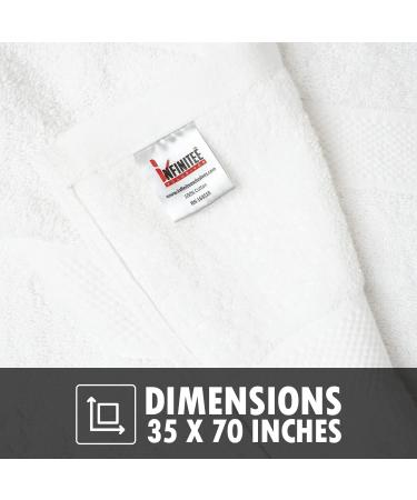 Infinitee Xclusvies White Bath Towels Large - 700 GSM 100% Cotton Towe