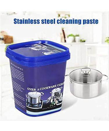 Stainless Steel Cleaning Paste Stainless Steel Cleaning Paste Remove Stains Multi-purpose Cleaner Oven Cookware Cleaner Powerful Stove Cleaner Polish Removes Stains Cleaner (500g) - Buy Online on GoSupps.com