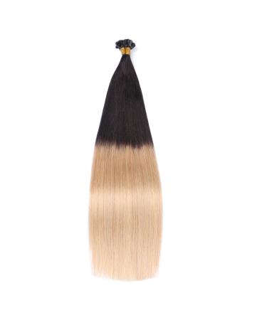 Shop Premium Keratin Bonding Hair Extensions - 1B/24 Ombre 60cm 50 Strands - 100% Remy Real Hair U-Tip by Novon Hair Extensions - Buy Online on GoSupps.com