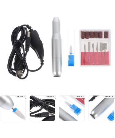 Lurrose 1 Set Nail Polisher Electric Nail File Portable Nail Drill Pedicure Kit Electric Nail Polish Kit Nail Art Kit Pen Pen Style Aluminum Alloy Electric - Buy Online on GoSupps.com