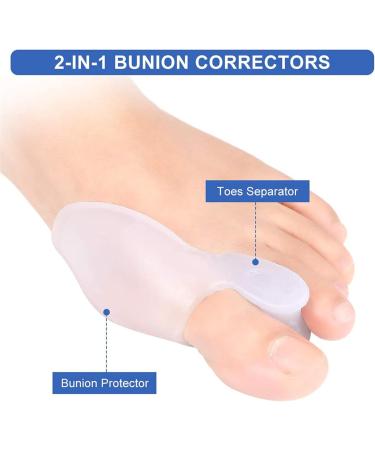 4-Piece Toe Spreader for Hallux Valgus - Silicone Ball Protection & Toe Separator Bandage - Pain Relief for Bunions - Buy Online on GoSupps.com
