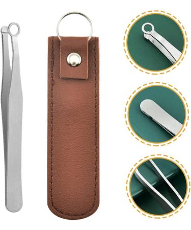 MERRYHAPY Round Nose Hair Clip & Trimmer Set for Men - Stainless Steel Nose & Ear Hair Removal Tool - 9.80X1.00X0.50CM - Buy Online on GoSupps.com