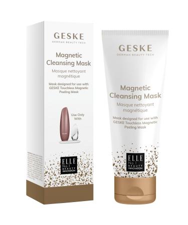 GESKE Magnetic Cleansing Mask | Use with our Touchless Magnetic Peeling Mask | Deep Skin Cleansing | Face Mask with Magnetic Particles | Vitamin E & Glycerin | Gentle Formula | Refines Complexion