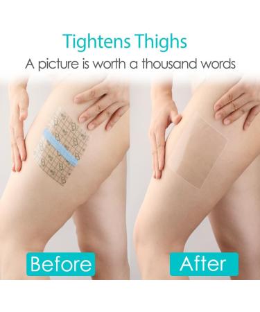 Thigh Lift Tape - Transparent Adhesive Bandage for Sagging Skin & Cellulite | Ultra-Thin Waterproof Disposable | Pack of 50 - 6x6 Inch - Buy Online on GoSupps.com
