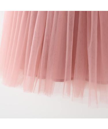 PythJooh Baby Girl Tulle Dress | Toddler Sleeveless Butterfly Wings Tutu Princess Dress | Daisy Stars Sundress for 0-4 Years | Dusty Pink - Buy Online on GoSupps.com