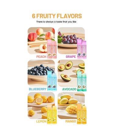 6 Pack Fruit Flent Lip Balm Set for Girls - Moisturizing Hydrating Lip Care Gift Natural Anti-Dry Anti-Crack Gloss for Dry & Chapped Christmas Birthday Gifts for Women Teens - Buy Online on GoSupps.com
