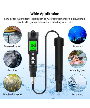 Dissolved Oxygen Meter Professional Digital Pen Type Dissolved Oxygen Test 0.0-40.0mg/L Dissolved Oxygen Detector for for Aquarium Aquaculture - Buy Online on GoSupps.com