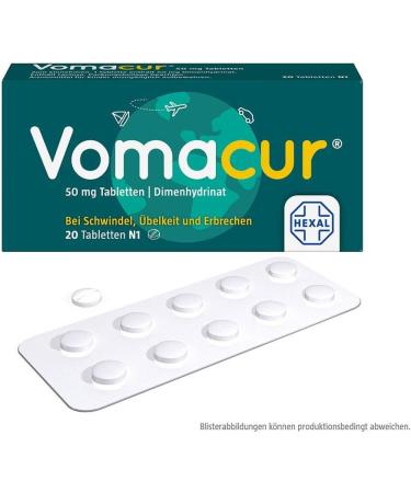 Buy Vomacur Tablets - 20 Hour Relief for Nausea &amp; Vomiting | International Shipping Available - Buy Online on GoSupps.com