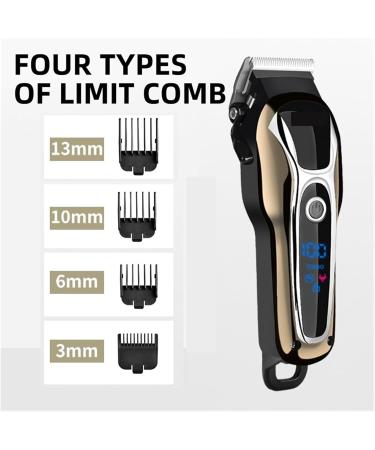 2023 Razors: New Electric Hair Clipper & Rechargeable Trimmer for Men | Wireless Beard Shaver with LCD Display - EU Plug (Black - Buy Online on GoSupps.com