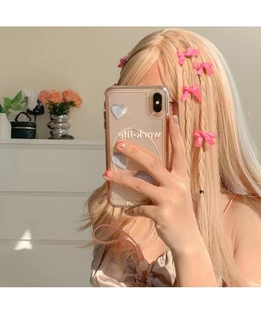 8 Pieces Pink Loop Hair Clips - Stylish Small Bow Hair Accessories for Women & Girls - Buy Online on GoSupps.com