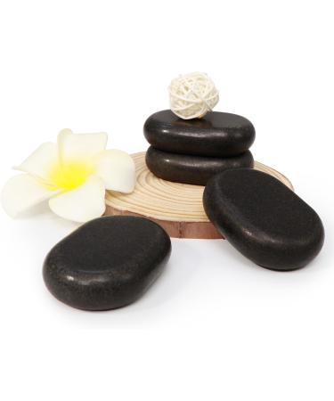 Master Massage Medium Ovular Basalt Hot Stone Massage Stones | 6.4cm x 4.6cm x 1.8cm | Premium Quality - International Shipping - Buy Online on GoSupps.com