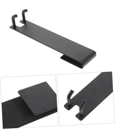 Artibetter Glass Punch Home Hooks Clothes for Frameless Hanger Hook Long Black The Stainless Double Door 18X4.2CM Black - Buy Online on GoSupps.com