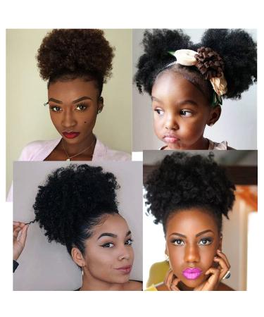 Synthetic Buns Boy Wig - 10 Inch Afro Puff Hair Accessories for Girls & Women | International Shipping Available - Buy Online on GoSupps.com