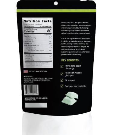 Buy Dextrose Bites - Green Apple Energy Melts for Workout & Running | Portable Glucose Tablets | 12 Bites - Buy Online on GoSupps.com