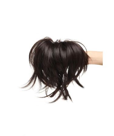 Clip-In Ponytail Hair Extensions - Ombre 30cm Dark Brown Jaw Claw Updo for Women - Buy Online on GoSupps.com