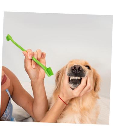 FOMIYES 1 set Dog Puppy Brush Pet Oral Tool Head Teeth Supplies Cleaning Double-head - Buy Online on GoSupps.com