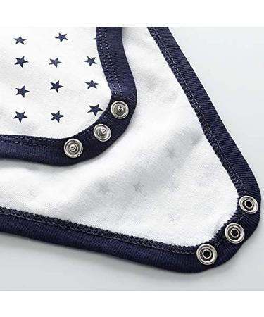 Chamie Newborn Baby 9-12 Months Navy Blue 2 Clothing Set - 5 Pcs Bodysuits, 4 Pcs Pants | Unisex Cotton Outfits for Boys and Girls 0-12M - Buy Online on GoSupps.com