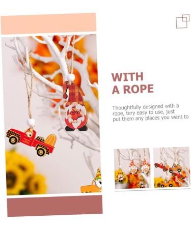 STOBAZA 2 Boxes Thanksgiving Pendant Hanging Gnomes Pendant Fall Tree Ornaments Wooden Delicate Accessories - Buy Online on GoSupps.com