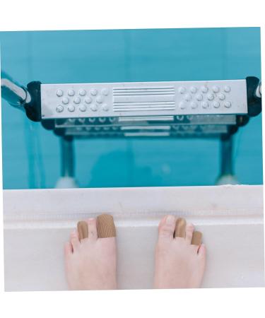 Healifty 2 Pairs Silicone Gel Finger Toe Sleeves Bunion Pads Caps Protectors | Nylon Guard Separator for Toe & Finger - Pearlescent - Buy Online on GoSupps.com