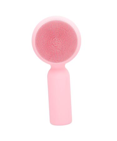 Didiseaon Silicone Face Brush Silicone Handheld Face Brush Exfoliating Face Scrubber Facial Scrub Brush Silicone Scrubber Silicone Face Scrub Face Scrubbers Pores Silica Gel 3d 11x5cm Pink